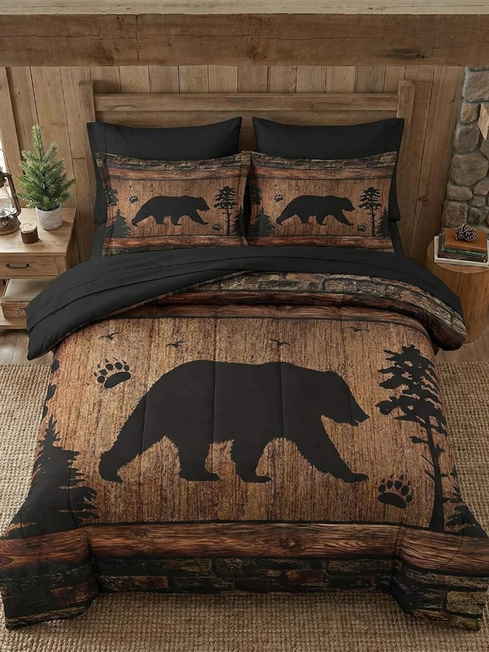 Queen Comforter Set with Sheets, 7 Pieces Wild Animal Bedding